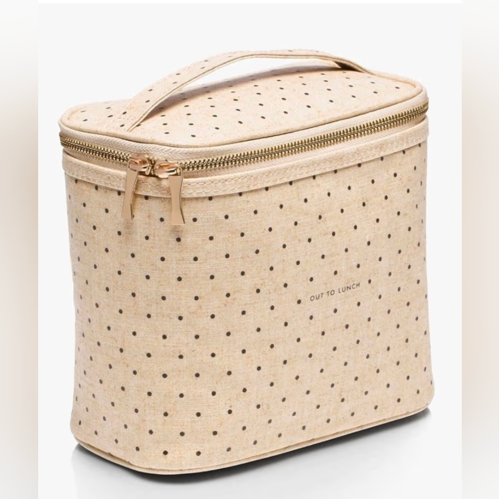 Kate Spade Tan Polka Dot Lunch Box